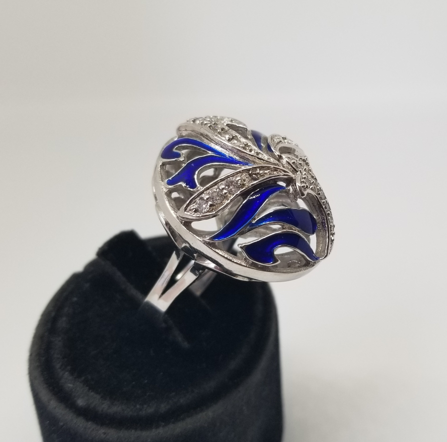 PIRLANTA TAŞLI MİNELİ YÜZÜK