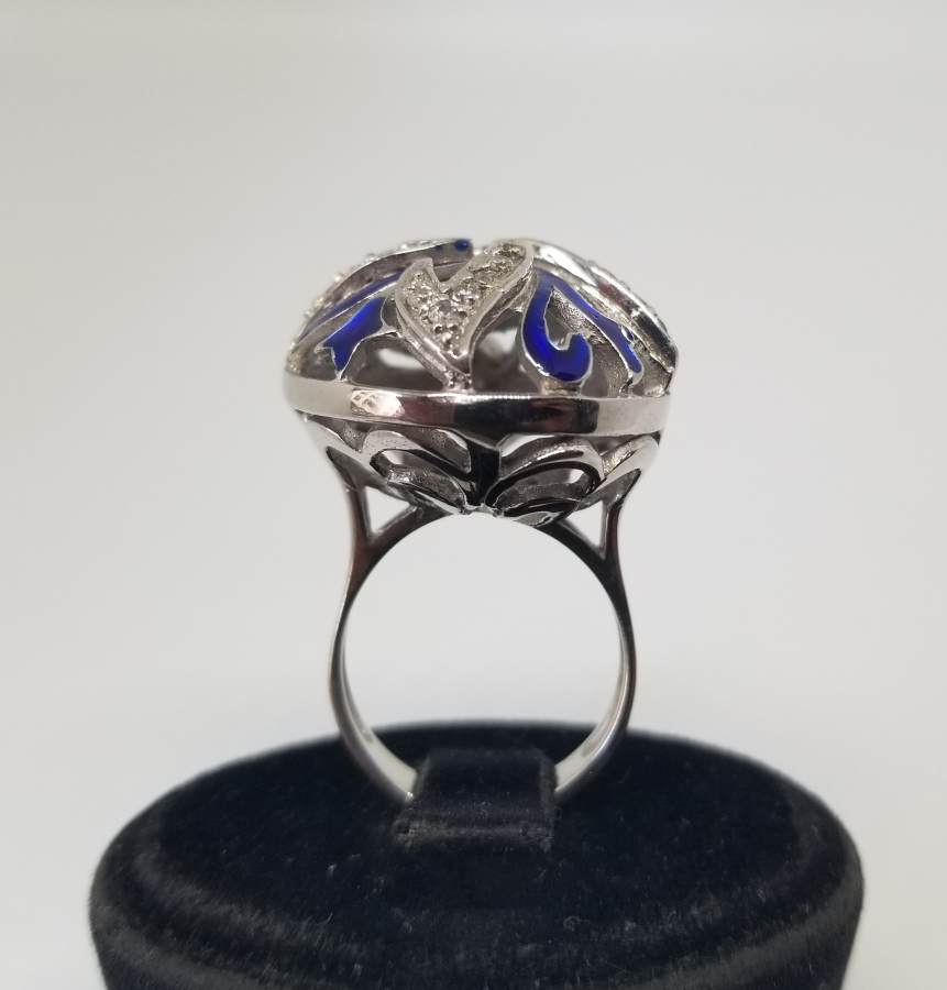 PIRLANTA TAŞLI MİNELİ YÜZÜK