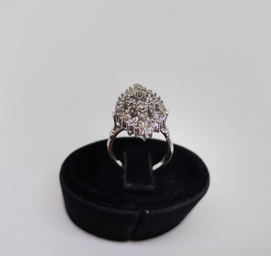 SERPME MEKİK MODELİ PIRLANTA TAŞLI YÜZÜK