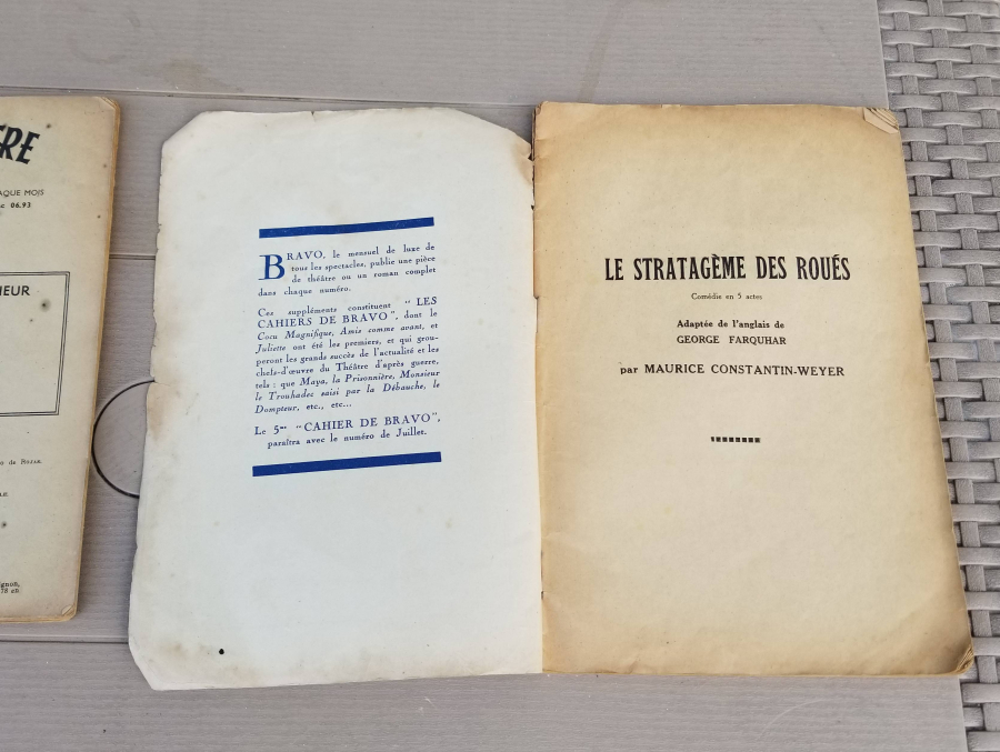 1947 VE 1930 YILLARINA AİT 2 ADET YABANCI TİYATRO OYUN METNİ 