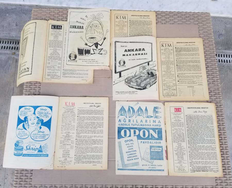 ANTİKA 5 ADET KİM DERGİSİ