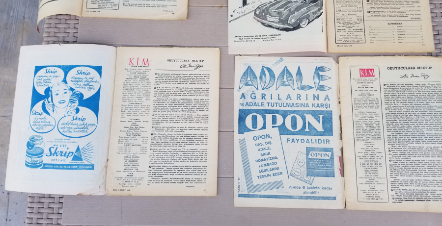 ANTİKA 5 ADET KİM DERGİSİ