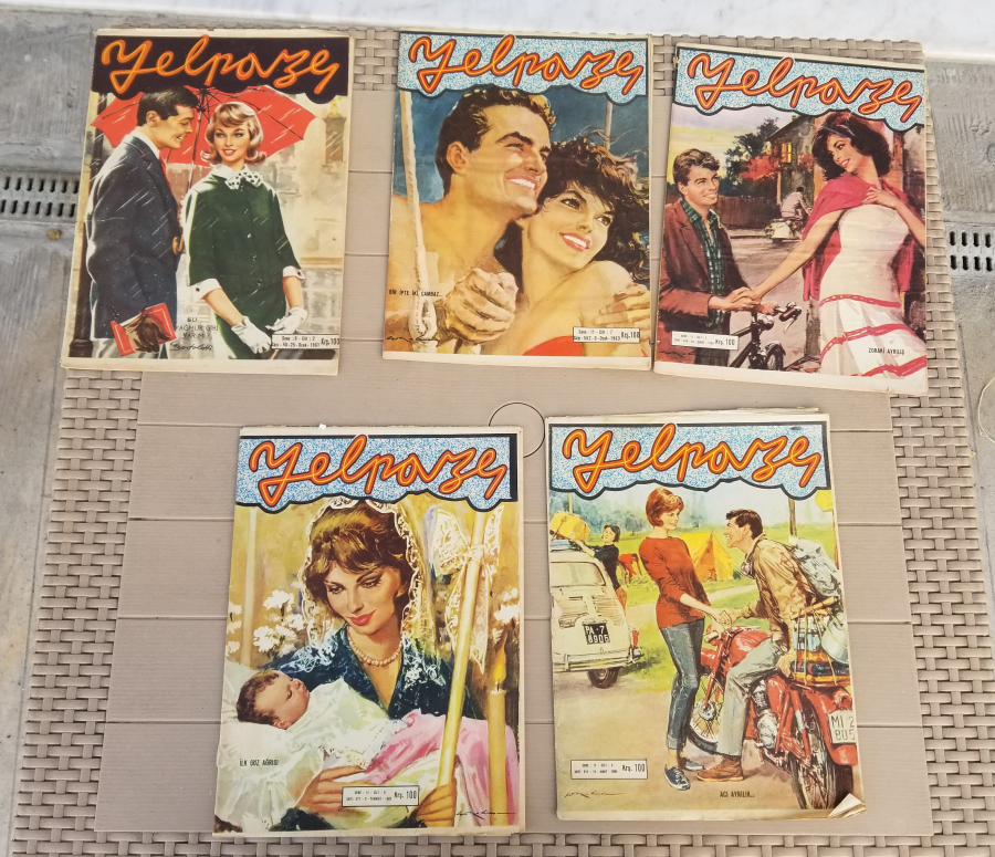 ANTİKA 5 ADET YELPAZE DERGİSİ