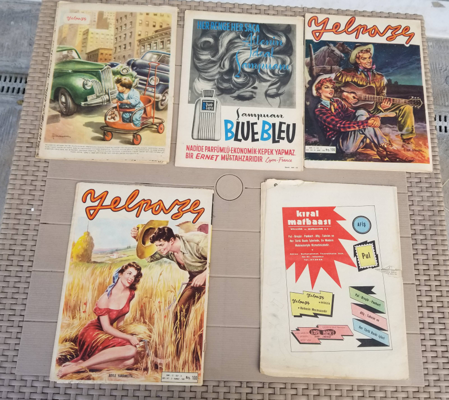 ANTİKA 5 ADET YELPAZE DERGİSİ