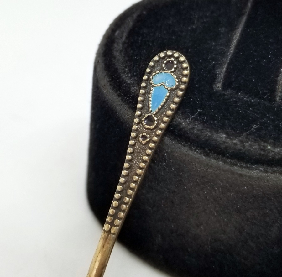 ORAK ÇEKİÇ DAMGALI ANTİKA RUS GÜMÜŞ HAYVAR KAŞIĞI