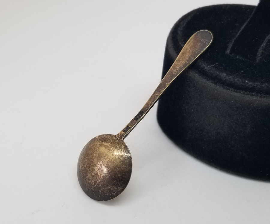 ORAK ÇEKİÇ DAMGALI ANTİKA RUS GÜMÜŞ HAYVAR KAŞIĞI