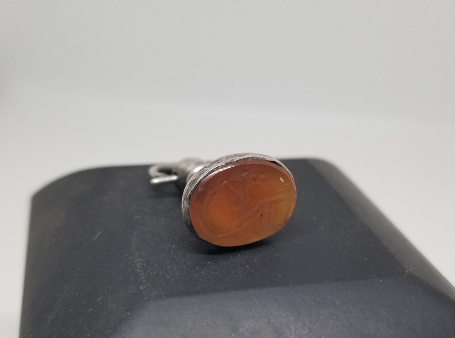 OSMANLI DÖNEMİ AKİK TAŞLI NADİR GÜMÜŞ MÜHÜR