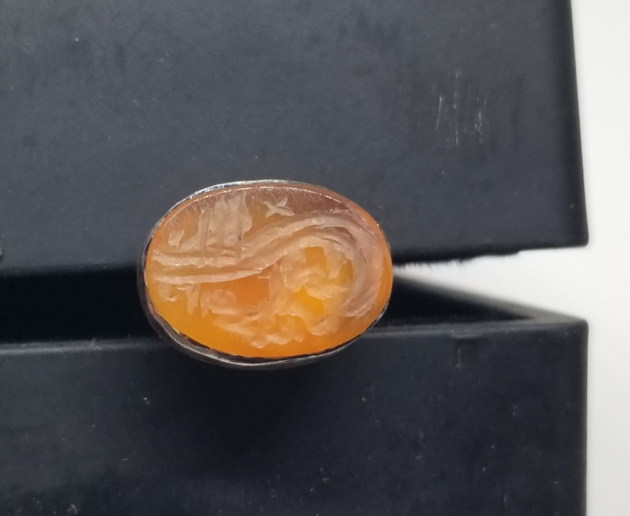 OSMANLI DÖNEMİ AKİK TAŞLI NADİR GÜMÜŞ MÜHÜR