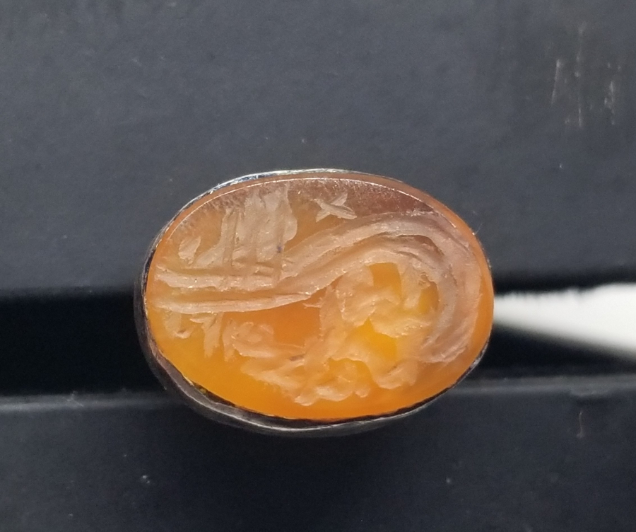 OSMANLI DÖNEMİ AKİK TAŞLI NADİR GÜMÜŞ MÜHÜR