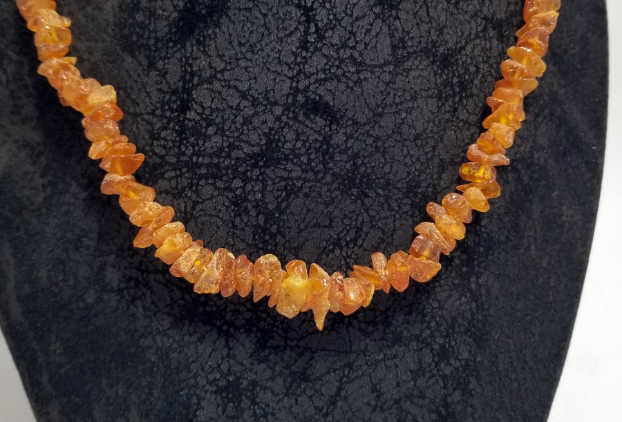 ÖZEL YAPIM DAMLA KEHRİBAR GERDANLIK