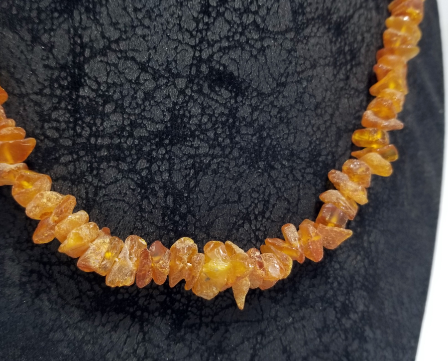 ÖZEL YAPIM DAMLA KEHRİBAR GERDANLIK