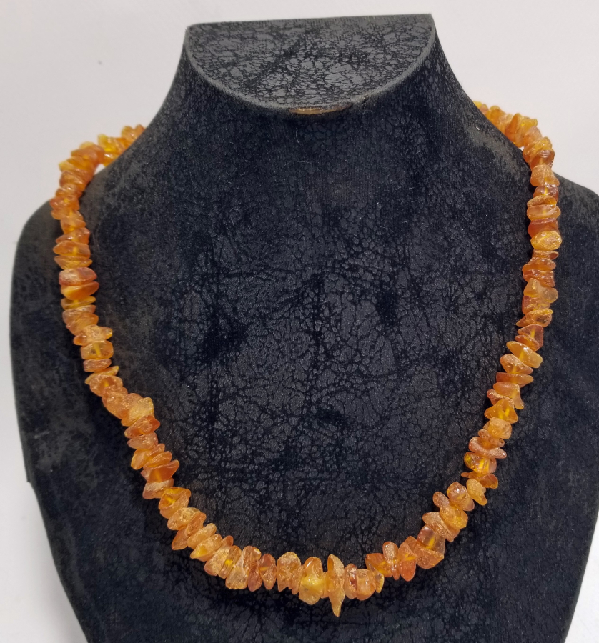 ÖZEL YAPIM DAMLA KEHRİBAR GERDANLIK