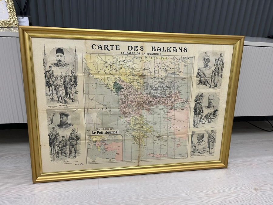 MEHMET REŞAD HAN GÖRSELLİ OSMANLI DÖNEMİ NADİR BALKAN HARİTASI