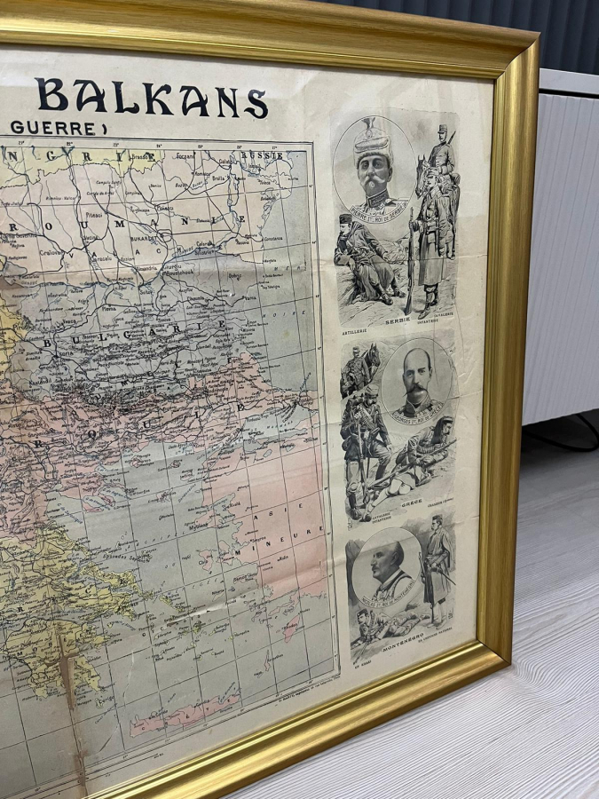 MEHMET REŞAD HAN GÖRSELLİ OSMANLI DÖNEMİ NADİR BALKAN HARİTASI