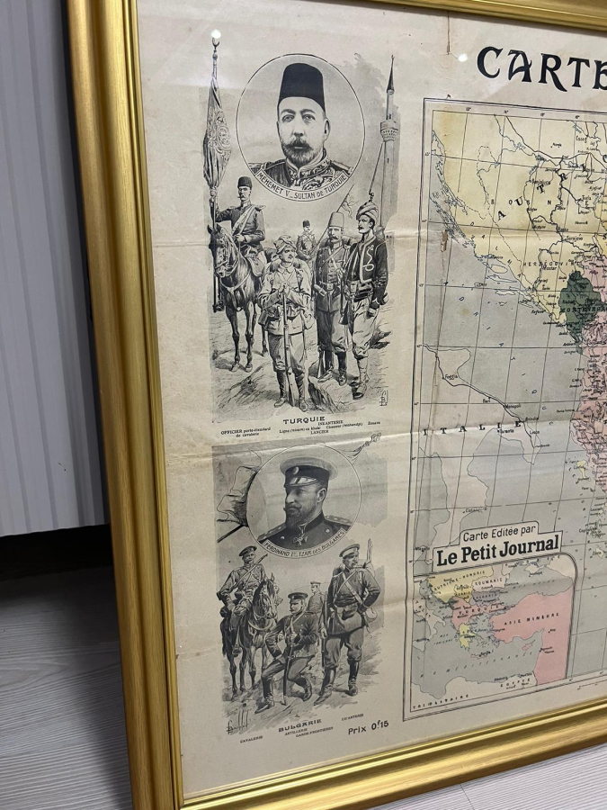 MEHMET REŞAD HAN GÖRSELLİ OSMANLI DÖNEMİ NADİR BALKAN HARİTASI