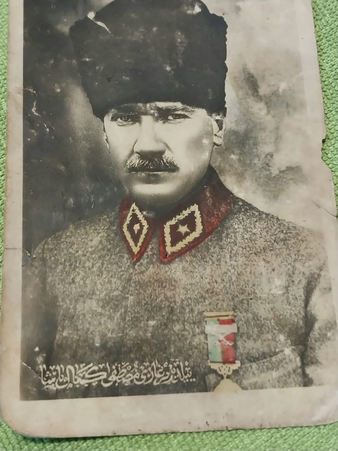 ÇOK NADİR OSMANLI ASKERİ KIYAFETLİ ATATÜRK FOTOĞRAFI