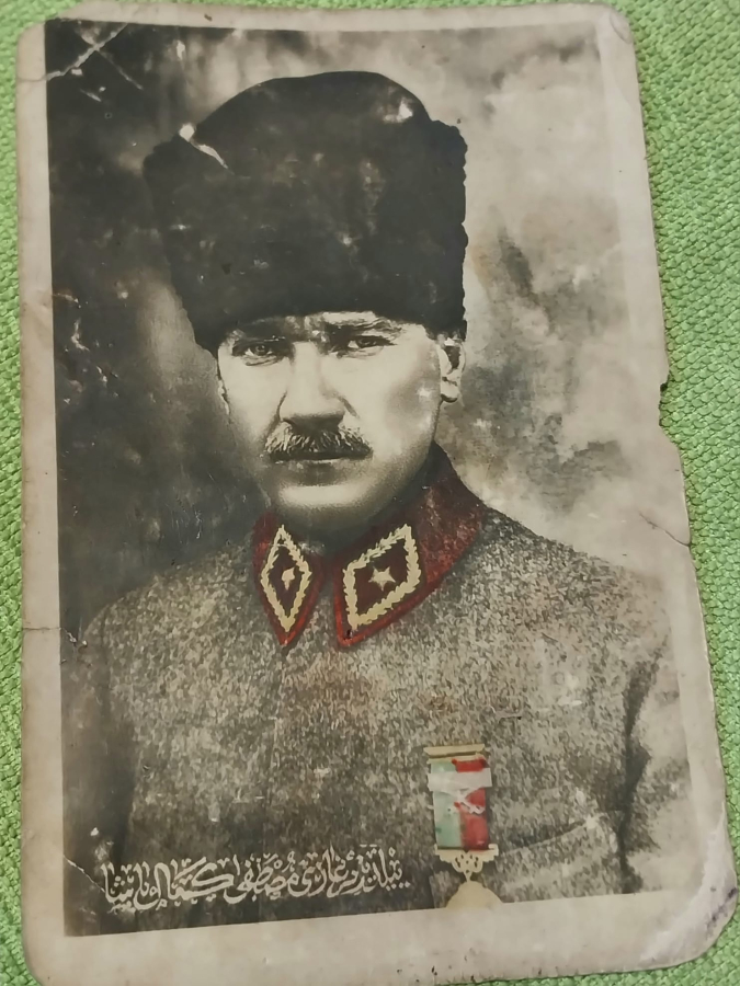 ÇOK NADİR OSMANLI ASKERİ KIYAFETLİ ATATÜRK FOTOĞRAFI