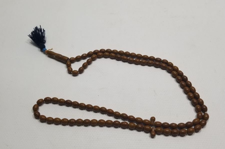 MERCANİ RENKTE OSMANLI DÖNEMİ NADİR BEYKOZ NAMAZ TESPİHİ