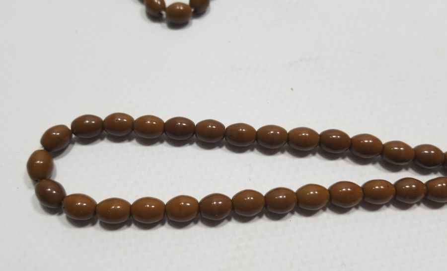 MERCANİ RENKTE OSMANLI DÖNEMİ NADİR BEYKOZ NAMAZ TESPİHİ