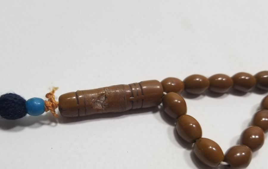 MERCANİ RENKTE OSMANLI DÖNEMİ NADİR BEYKOZ NAMAZ TESPİHİ