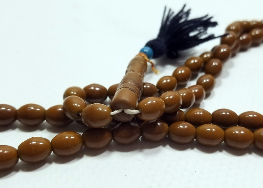 MERCANİ RENKTE OSMANLI DÖNEMİ NADİR BEYKOZ NAMAZ TESPİHİ