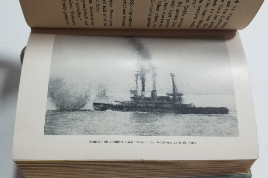 1. DÜNYA SAVAŞI DÖNEMİ İÇİ GRAVÜRLÜ ÇANAKKALE CEPHESİ KONULU ALMAN BASKISI KİTAP