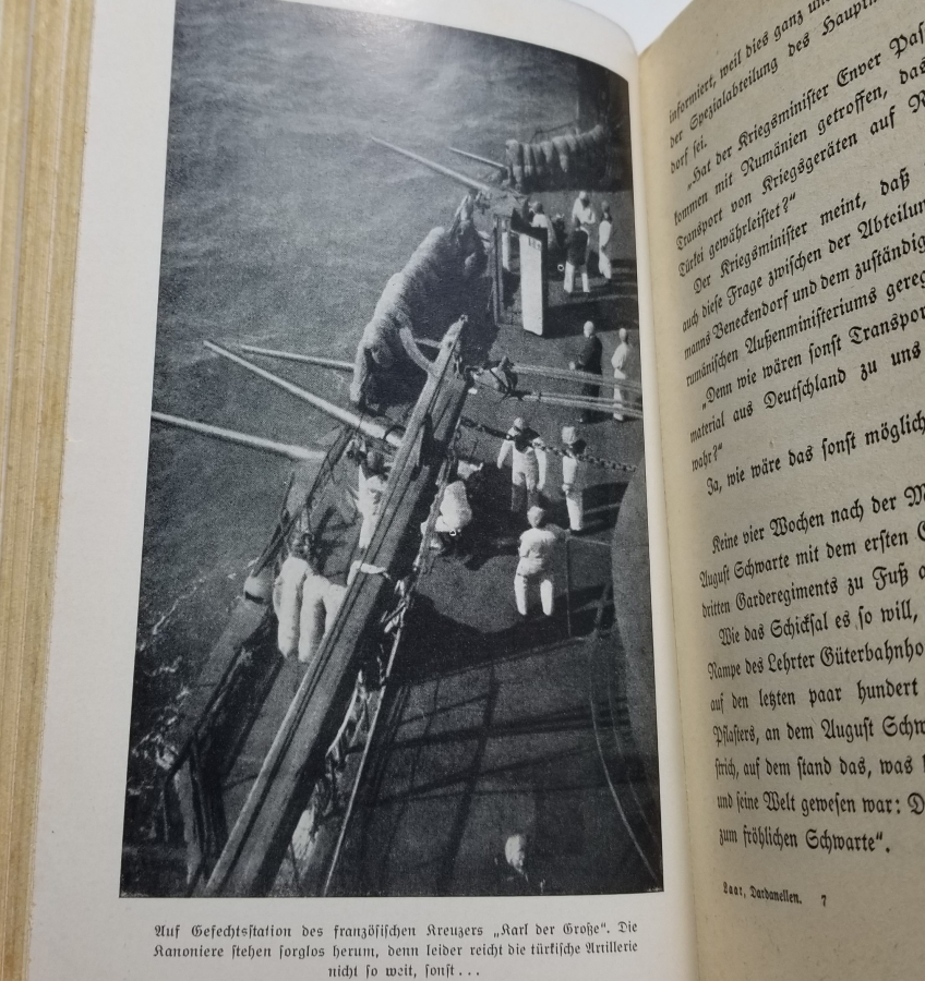 1. DÜNYA SAVAŞI DÖNEMİ İÇİ GRAVÜRLÜ ÇANAKKALE CEPHESİ KONULU ALMAN BASKISI KİTAP