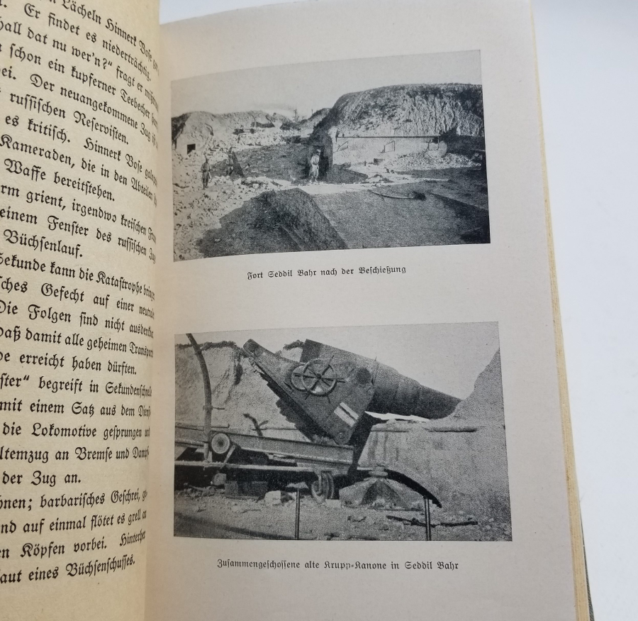 1. DÜNYA SAVAŞI DÖNEMİ İÇİ GRAVÜRLÜ ÇANAKKALE CEPHESİ KONULU ALMAN BASKISI KİTAP