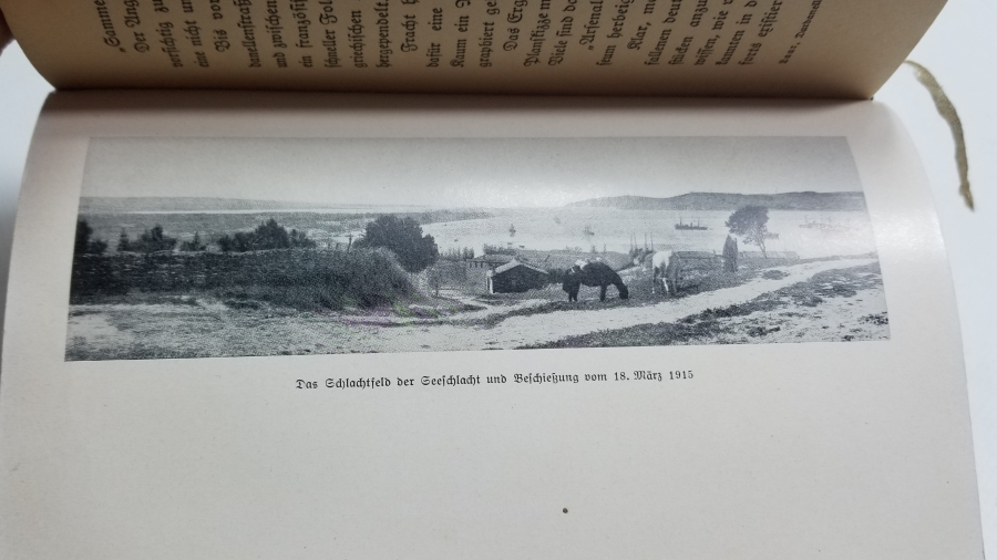 1. DÜNYA SAVAŞI DÖNEMİ İÇİ GRAVÜRLÜ ÇANAKKALE CEPHESİ KONULU ALMAN BASKISI KİTAP