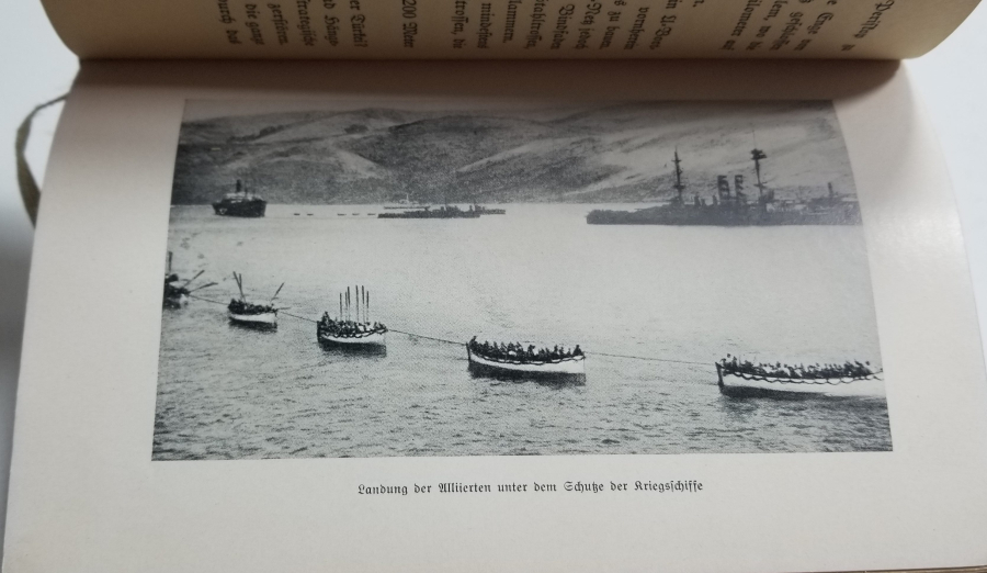 1. DÜNYA SAVAŞI DÖNEMİ İÇİ GRAVÜRLÜ ÇANAKKALE CEPHESİ KONULU ALMAN BASKISI KİTAP