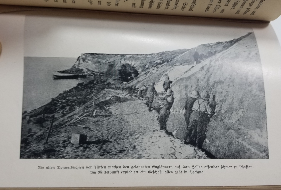 1. DÜNYA SAVAŞI DÖNEMİ İÇİ GRAVÜRLÜ ÇANAKKALE CEPHESİ KONULU ALMAN BASKISI KİTAP