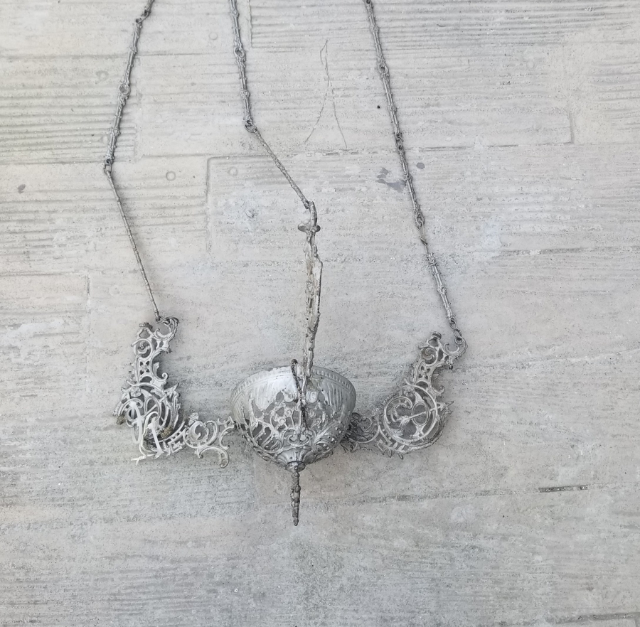 KABARTMA İŞÇİLİKLİ OSMANLI DÖNEMİ KANDİL AVİZESİ