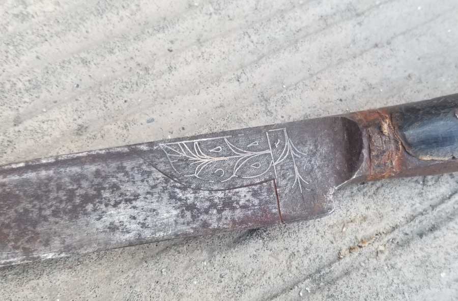 OSMANLI DÖNEMİ GÜMÜŞ ÇAKMA İŞÇİLİKLİ NADİR KEMANKEŞ KILICI - YATAĞANI