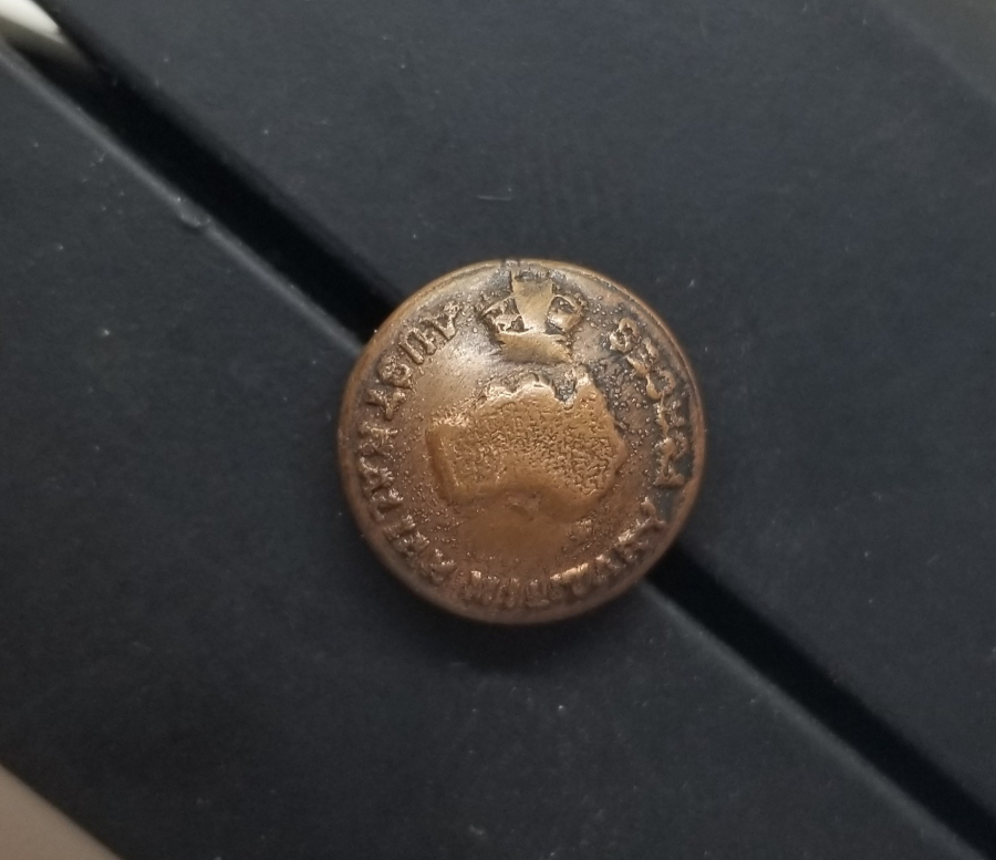 1. DÜNYA SAVAŞI DÖNEMİ NADİR ANZAK SUBAY DÜĞMESİ