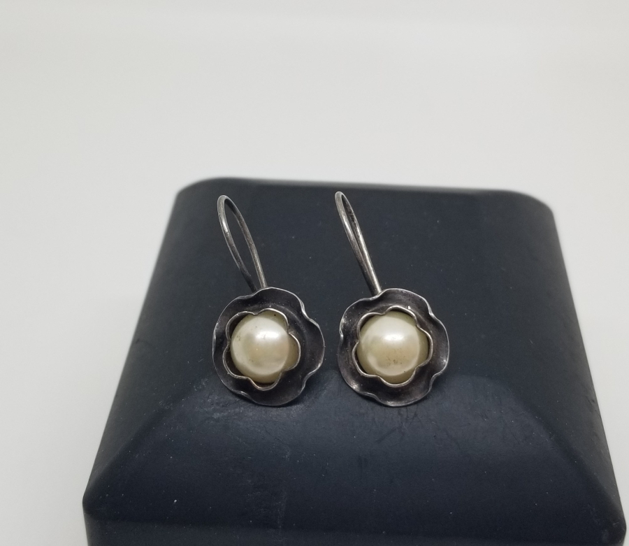 ÖZEL YAPIM İNCİLİ GÜMÜŞ KÜPE