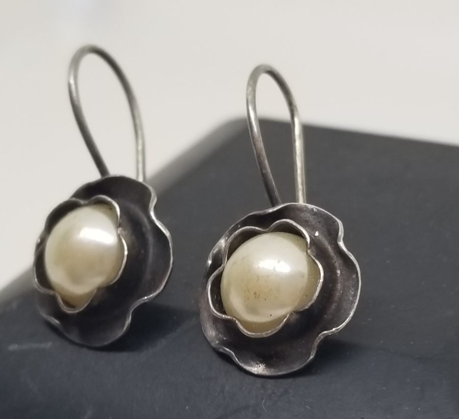 ÖZEL YAPIM İNCİLİ GÜMÜŞ KÜPE