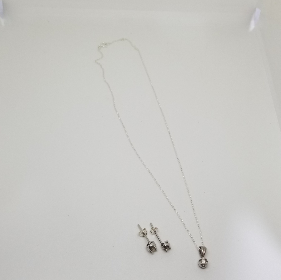 PIRLANTA TAŞLI KOLYE KÜPE TAKIMI