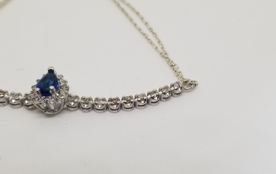 SAFİR VE PIRLANTA TAŞLI ÖZEL YAPIM BİLEZİK - BİLEKLİK