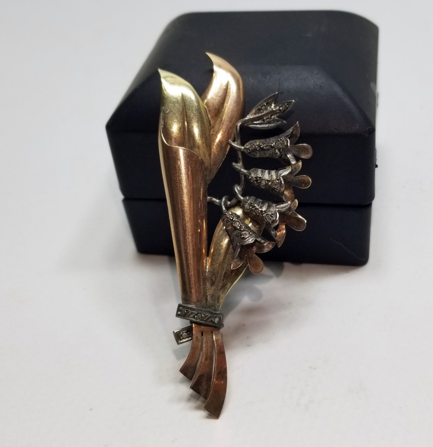 OSMANLI DÖNEMİ ELMAS TAŞLI ALTIN BROŞ