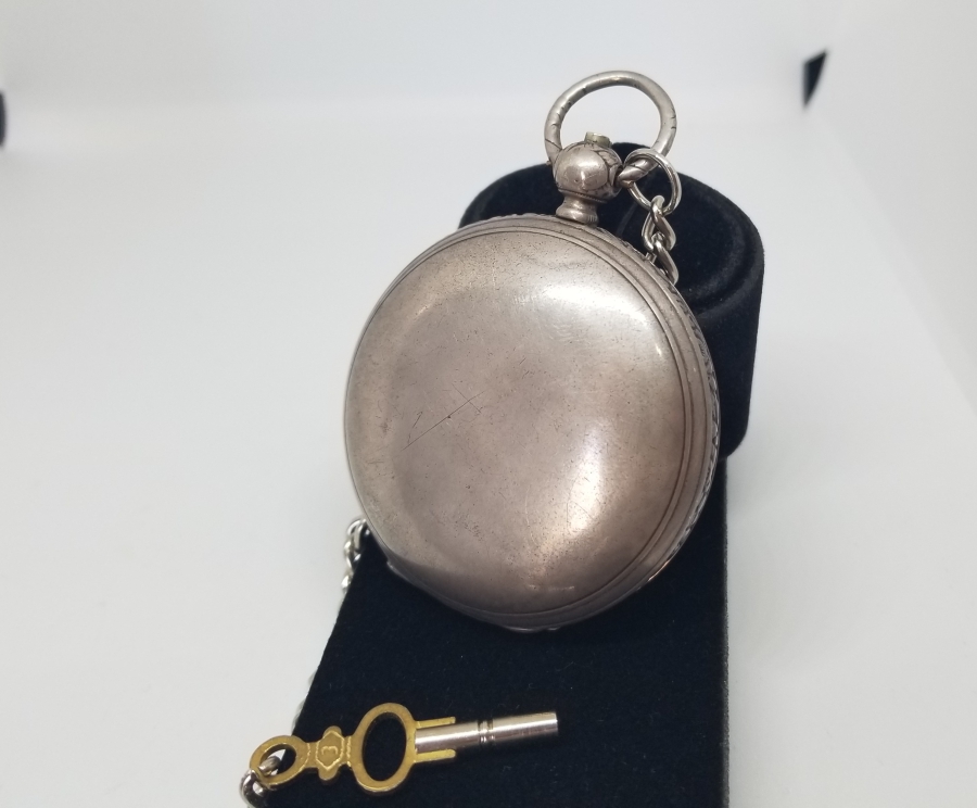 OSMANLI DÖNEMİ NADİR TİPTE GÜMÜŞ KASA KURMALI CEP SAATİ