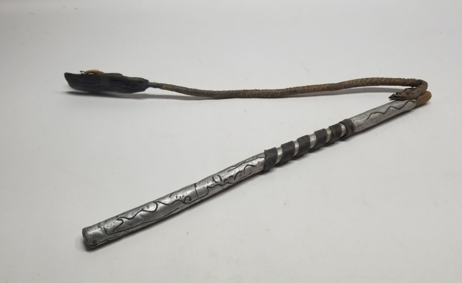 SAPINDA OSMANLICA SAHİBİNİN ADININ YAZILI OLDUĞU OSMANLI DÖNEMİ ÇERKES AT KAMÇISI