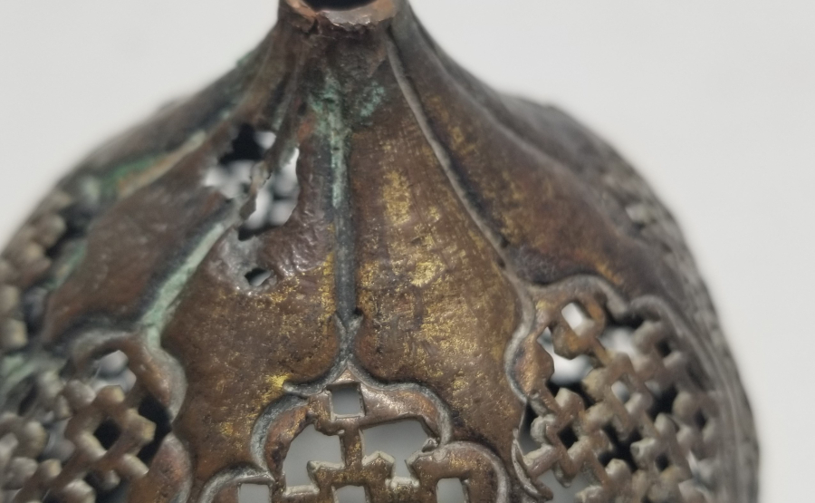 TESTERE İŞÇİLİKLİ OSMANLI DÖNEMİ TOMBAK BUHURDAN KAPAĞI