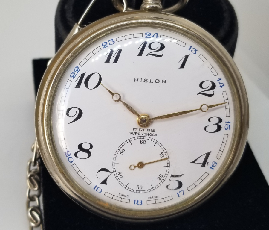 DEVLET DEMİR YOLLARI İÇİN YAPILMIŞ HISLON MARKA KURMALI ANTİKA CEP SAATİ