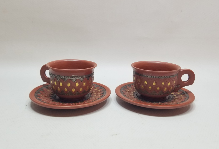 OSMANLI DÖNEMİ ÇOK NADİR USTA DAMGALI ÇİFT TOPHANE KAHVE FİNCANI