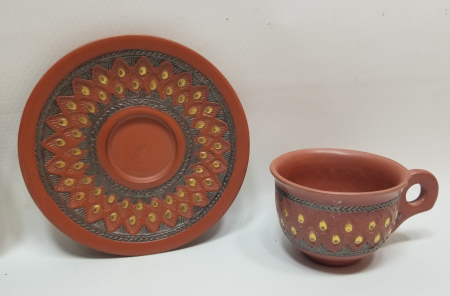 OSMANLI DÖNEMİ ÇOK NADİR USTA DAMGALI ÇİFT TOPHANE KAHVE FİNCANI