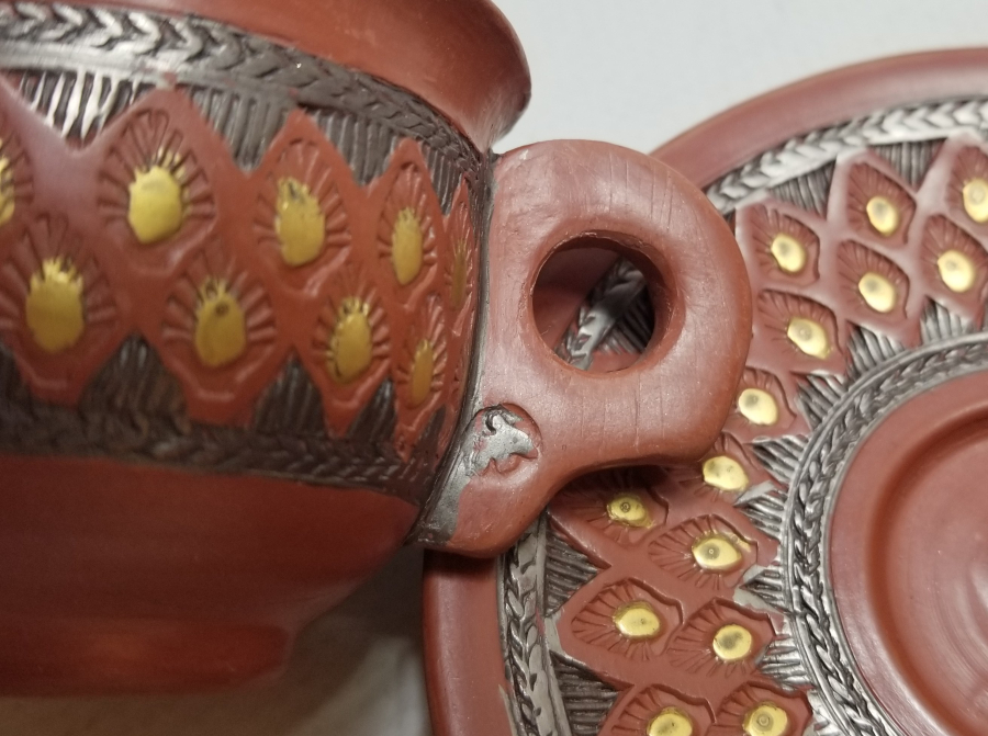 OSMANLI DÖNEMİ ÇOK NADİR USTA DAMGALI ÇİFT TOPHANE KAHVE FİNCANI