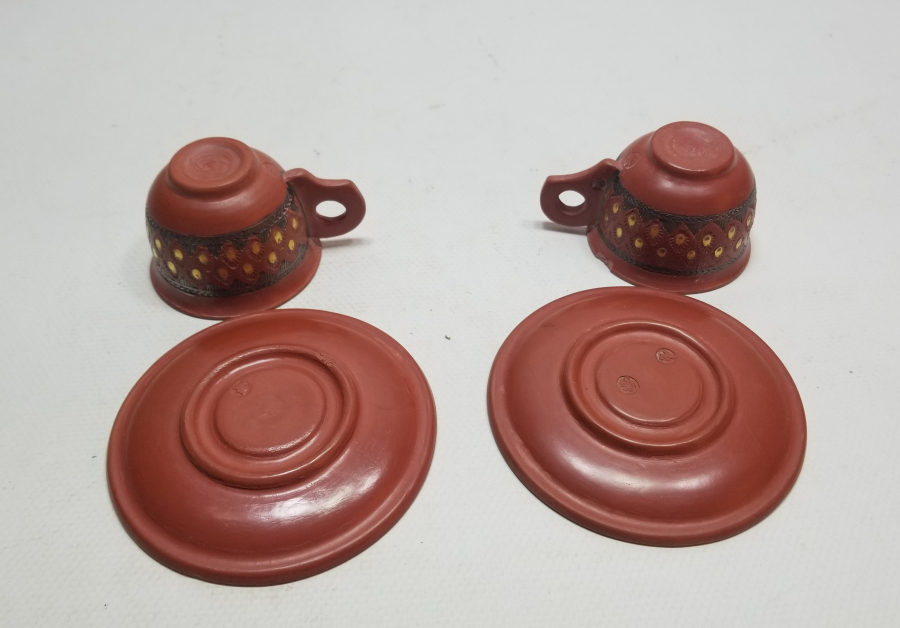 OSMANLI DÖNEMİ ÇOK NADİR USTA DAMGALI ÇİFT TOPHANE KAHVE FİNCANI