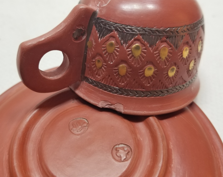 OSMANLI DÖNEMİ ÇOK NADİR USTA DAMGALI ÇİFT TOPHANE KAHVE FİNCANI