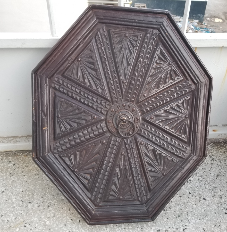 EL OYMA İŞÇİLİKLİ VE METAL APLİKLİ OSMANLI DÖNEMİ TEKKE İŞİ NADİR TAVAN GÖBEĞİ