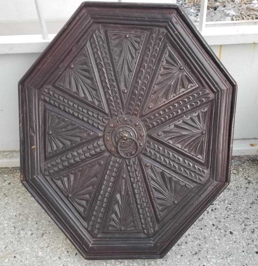 EL OYMA İŞÇİLİKLİ VE METAL APLİKLİ OSMANLI DÖNEMİ TEKKE İŞİ NADİR TAVAN GÖBEĞİ